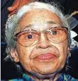  ?? FOTO: SACHS/CONSOLIDAT­ED/DPA ?? Rosa Parks starb 2005 im Alter von 92 Jahren.