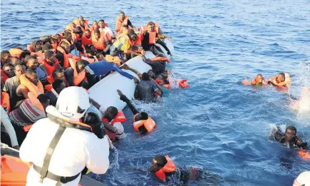  ?? Picture / AP ?? While at least 239 migrants were believed to have drowned in the Mediterran­ean Sea this week, many more were rescued.