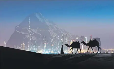  ?? Ilustrace: archiv ?? Umělá hora Nápad vystavět v Emirátech horu nevznikl z marnivosti, ale z touhy opatřit si vodu.