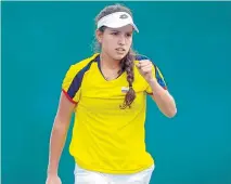  ??  ?? LA CUCUTEÑA VOLVIÓ A GANAR y se instaló en los cuartos de final del torneo grado 1 de la ITF. En dos sets, Osorio se deshizo de la francesa Mylene Halemai (6-0 y 6-1).