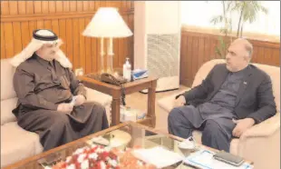  ?? -APP ?? Ambassador of Saudi Arabia Nawaf Bin Saeed Ahmed Al-Malky calls on Speaker National Assembly Asad Qaiser.