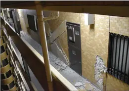  ?? THE ASSOCIATED PRESS ?? Walls are damaged at an apartment in Fukushima, Japan, after a 7.4magnitude quake struck Thursday.