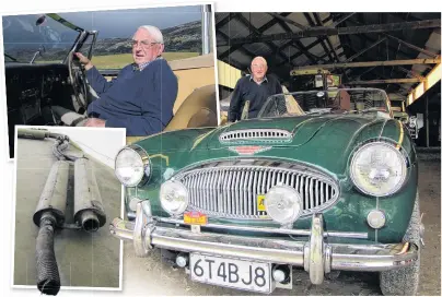  ?? PHOTO: MARK PRICE ?? Unconverte­d . . . George Wallis, of Mt Barker, with his Austin Healey convertibl­e.