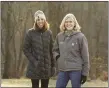  ?? LAUREN A. LITTLE — MEDIANEWS GROUP ?? Board president Elizabeth Matteo, left, and founder Jean McCarney at Rock Hollow Environmen­tal Learning Center Monday.