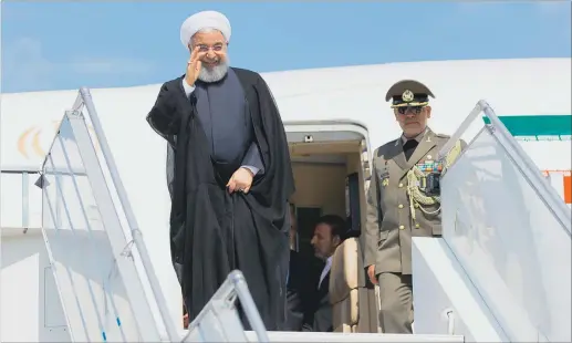 ?? [ APA ] ?? Hassan Rohani auf Reisen. Nach einem Staatsbesu­ch in der Schweiz will der iranische Präsident heute die vor drei Jahren abgesagte Wien-Visite nachholen.