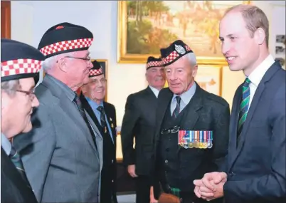  ??  ?? HRH Prince William, the Earl of Strathearn, at the Argylls Museum.