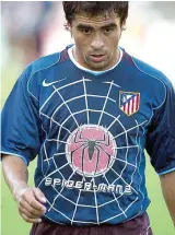  ?? ?? Comical: Atletico’s Ariel Ibagaza