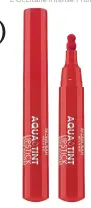  ??  ?? İçeriğinde­ki aloe vera ile dudaklara yoğun nem veren bu gazlı kalem formundaki rujların 4 farklı rengi mevcut.
Deborah Milano Aqua Tint Lipstick Marker ₺ 59.95