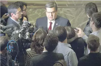  ?? JOHN KENNEY/MONTREAL GAZETTE ?? Mayor Denis Coderre told reporters Tuesday, “the reason I came forward (to be mayor) in Montreal was to do a cleanup.”