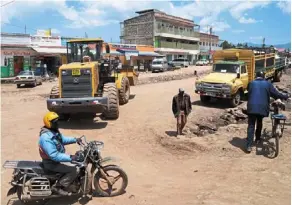  ?? ?? constructi­on vehicles are visible in Ndunyu Njeru, Kenya.