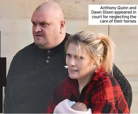  ?? News ?? Anthony Quinn and Dawn Dixon appeared in court for neglecting the care of their horses