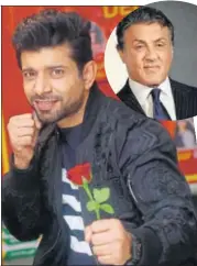  ?? PHOTO: WASEEM GASHROO/HT ?? Actor Vineet Kumar Singh and Hollywood legend Sylvester Stallone (inset) had to approach multiple production houses for their respective films Mukkabaaz and Rocky (1976)