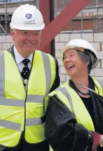  ??  ?? Mayor John Hensley and mayoress Diane Hensley at the site