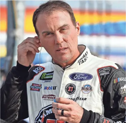  ??  ?? Kevin Harvick’s No. 4 car failed inspection so he lost his automatic berth into the Championsh­ip 4.