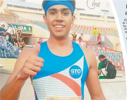  ?? FOTO: ESPECIAL ?? COSECHA. La delegación de atletismo de Guanajuato brilló con luz propia en los Nacionales Conade 2022, con una cosecha de 21 medallas.