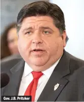  ??  ?? Gov. J.B. Pritzker