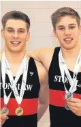  ??  ?? Medals Twins Alec (left) and Kade Thomas