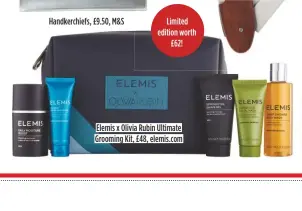  ??  ?? Limited edition worth £62!
Elemis x Olivia Rubin Ultimate Grooming Kit, £48, elemis.com