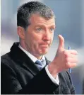  ??  ?? Stockport boss Jim Gannon