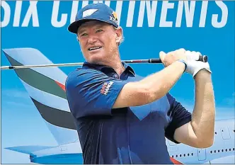 ??  ?? Four-time Major champion Ernie Els is four shots back in Kuala Lumpur