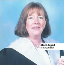  ??  ?? Much-loved Maureen Blair