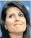  ?? F.: Reuters/Lamarque ?? Nikki Haley soll Botschafte­rin bei der Uno werden.