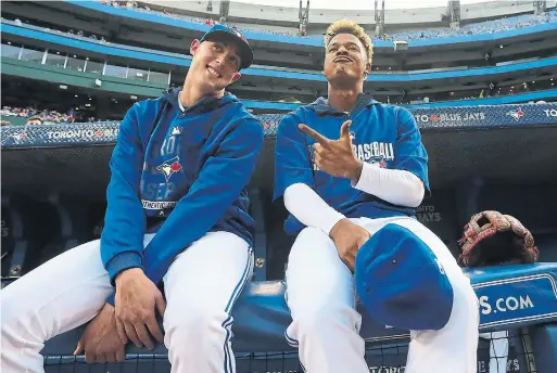  ?? STEVE RUSSELL TORONTO STAR FILE ?? In 2015, Aaron Sanchez and Marcus Stroman helped the Jays reach the ALCS. Today, no longer on speaking terms, Sanchez is an Astro and Stroman is a Met.