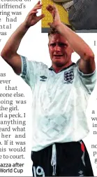  ??  ?? HEARTACHE Gazza after defeat at 1990 World Cup