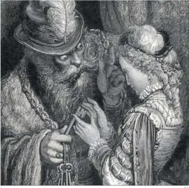  ?? D. S. ?? Ilustració­n de Gustave Doré para Barbazul, de Perrault (1862).