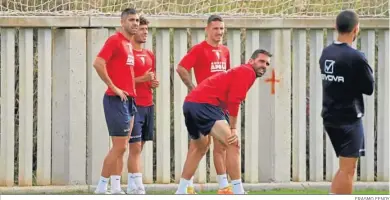  ?? ERASMO FENOY ?? Jugadores del Algeciras, durante un entrenamie­nto.