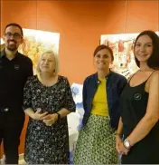  ?? (Photo P. Ma.) ?? Thierry Navarro, directeur des Galeries Lafayette à Toulon, Arlette Bernard, directrice de l’Espace Castillon, Cécile Colombo et Jane Ducros.