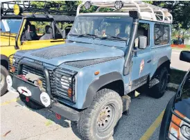  ??  ?? Looking rugged enough to go anywhere is this early model Land Rover Defender.