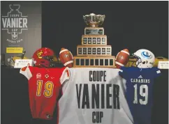  ?? JACQUES BOISSINOT / THE CANADIAN PRESS FILES ?? The last Vanier Cup was played in 2019 between the Calgary Dinos and Montreal Carabins. U Sports is preparing to award the Vanier Cup again this year.