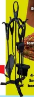  ?? ?? 4-Piece Fire Poker Tool Set with Stand, $69.95, barbequesg­alore.com.au