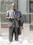  ?? AP ?? A statue of former Twins’ owner Calvin Griffith has been removed from Target Field because of racist remarks he made in 1978.