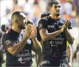  ?? (Photos Luc Boutria) ?? Les Rouge et Noir n’ont pas vraiment le temps de savourer leur succès. Un rude déplacemen­t à Clermont les rappelle déjà au travail.