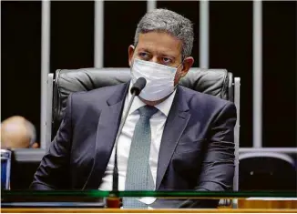  ?? Pablo Valadares/Divulgação Câmara ?? O presidente da Câmara, Arthur Lira (PP-AL), durante a votação