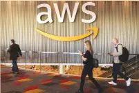  ?? (Salvador Rodriguez/Reuters) ?? THE AMAZON Web Services logo is seen in Los Vegas.