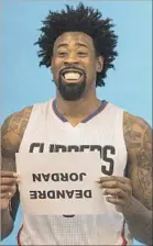  ?? Brian van der Brug Los Angeles Times ?? DEANDRE JORDAN says of the Clippers, “We have an ultimate goal, and that’s to be NBA champions.”