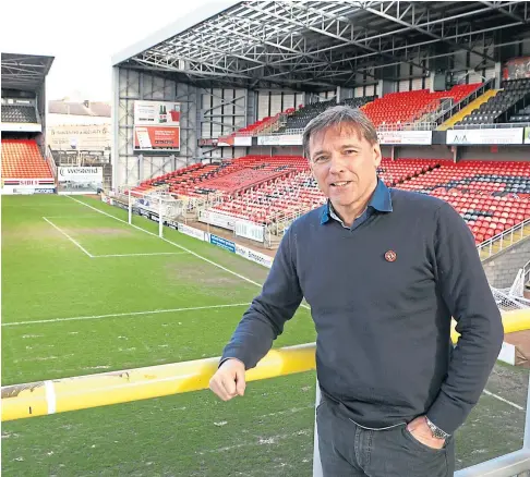  ??  ?? BALANCING ACT: Dundee United finance director Derek Bond admits the club’s accounts don’t make good reading.