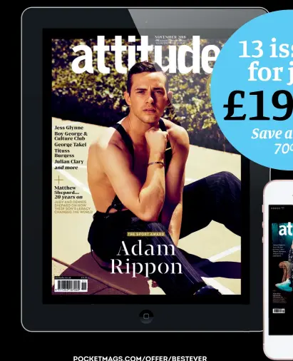  ??  ?? POCKETMAGS. COM/ OFFER/ BESTEVER OR VIA THE ATTITUDE APP* offer ends 31 March 2019 13 issues for just£ 19.99! Save almost70%!