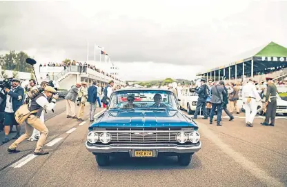  ??  ?? Rhynd Cafe owner and self-confessed car fanatic Ed Foster’s head-turning Chevrolet Impala.