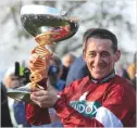  ??  ?? Grand National-winning jockey Davy Russell, Ireland’s champion jockey