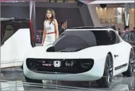  ?? BURHAAN KINU/HT PHOTO ?? Japanese automobile manufactur­er Honda's concept cars on display at the Auto Expo 2018 in Greater Noida on Wednesday.