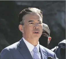  ?? AP PHOTO/RICH PEDRONCELL­I ?? California Attorney General Rob Bonta speaks at a news conference at the Capitol in Sacramento, Calif., in 2022.