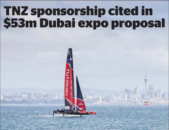  ??  ?? Reference to Emirates’ sponsorshi­p of Team NZ was intended to help convey the strength of NZ-United Arab Emirates ties, says Gerry Brownlee.