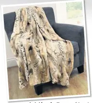  ??  ?? Jackal faux-fur throw, wayfair.co.uk, was £48, now £25.99 SAVE: £22.01