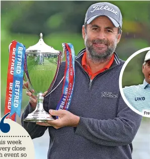  ?? ?? Richard Bland with the trophy after winning 12 months ago