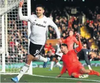  ??  ?? MIT MAKES RIGHT Aleksandar Mitrovic scores for Fulham