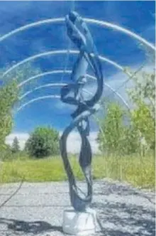  ??  ?? Lakefield artist Don Frost’s Awaken sculpture.